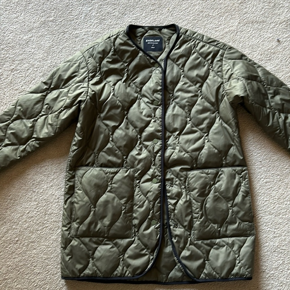 Everlane Quilted Liner in Kalamata with Black Trim